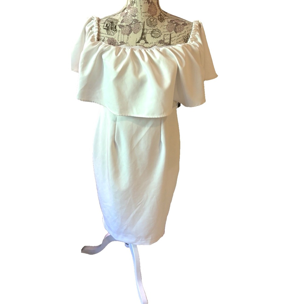 nwt NY&C women's white dress‎ size M